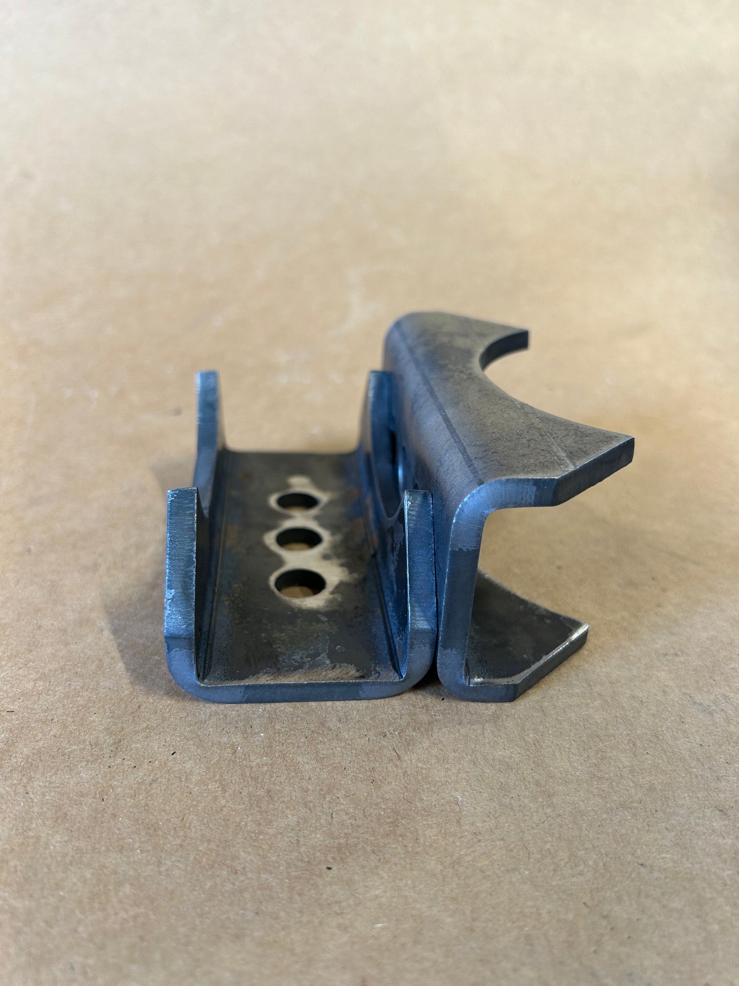 3" Leaf Spring Axle Perch 3 Hole 1/2" Center Pin Head
